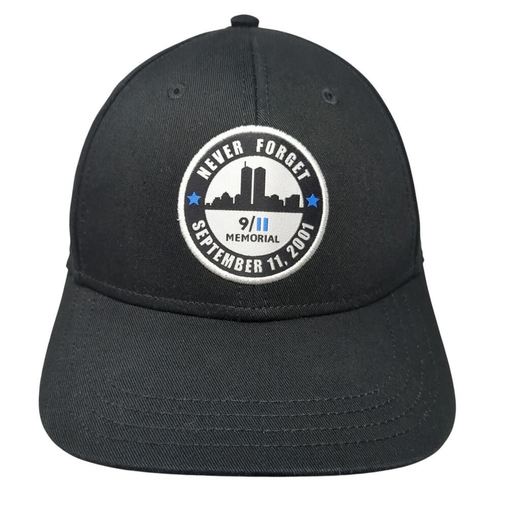 Never Forget September 11, 2001 Strapback Baseball Cap Black OS Torkia Apparel